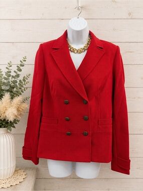 Karl Lagerfeld Red Double-Breasted Blazer - 6  (NWOT)